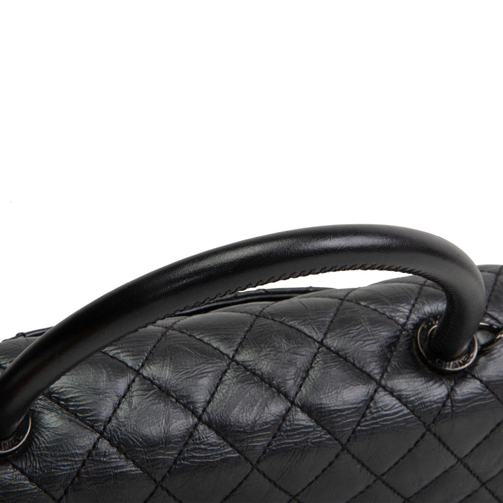 CHANEL Aged Calfskin Quilted Small Coco Handle