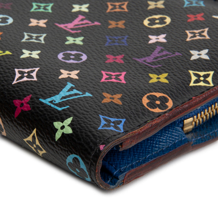 LOUIS VUITTON x Takashi Murakami Monogram Multicolore Insolite Wallet - Black