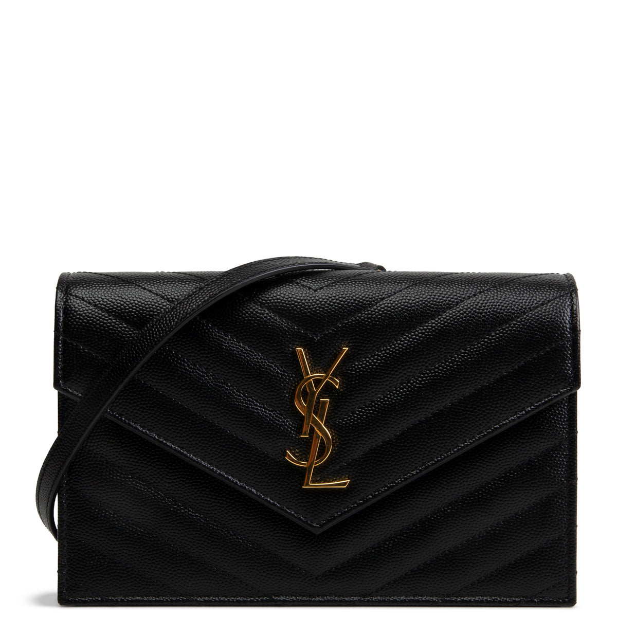SAINT LAURENT Envelope Wallet on Chain - Black