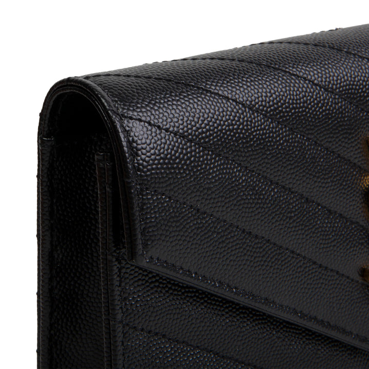 SAINT LAURENT Envelope Wallet on Chain - Black