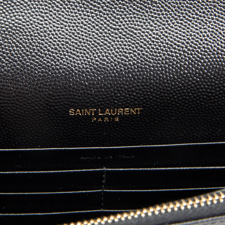 SAINT LAURENT Envelope Wallet on Chain - Black