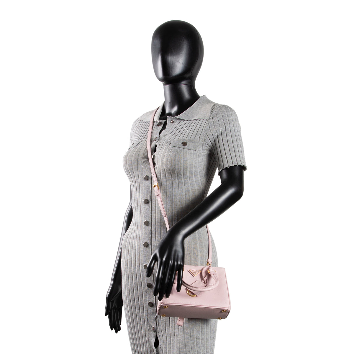 PRADA Saffiano Micro Bag - Alabaster Pink
