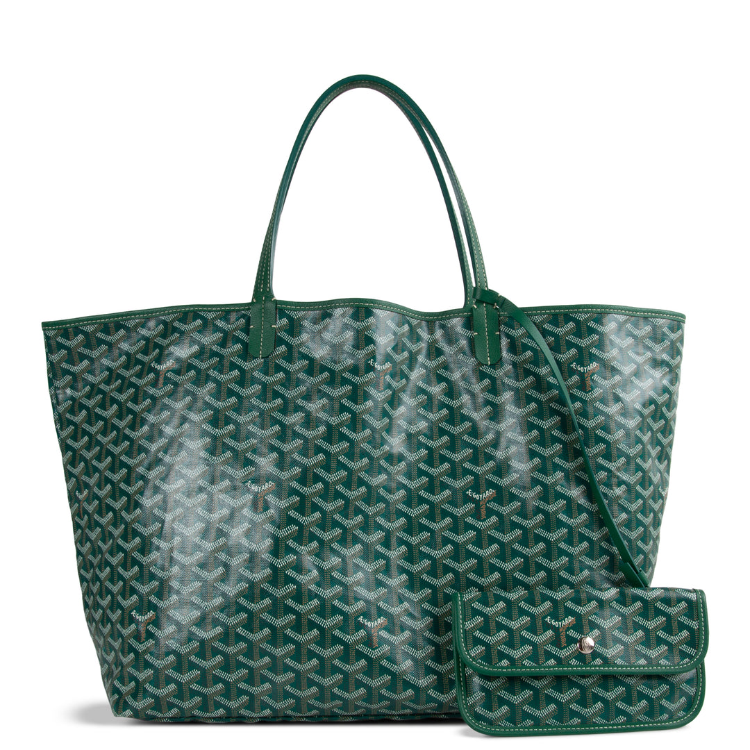 GOYARD Goyardine St. Louis Tote GM w/ Pouch - Green