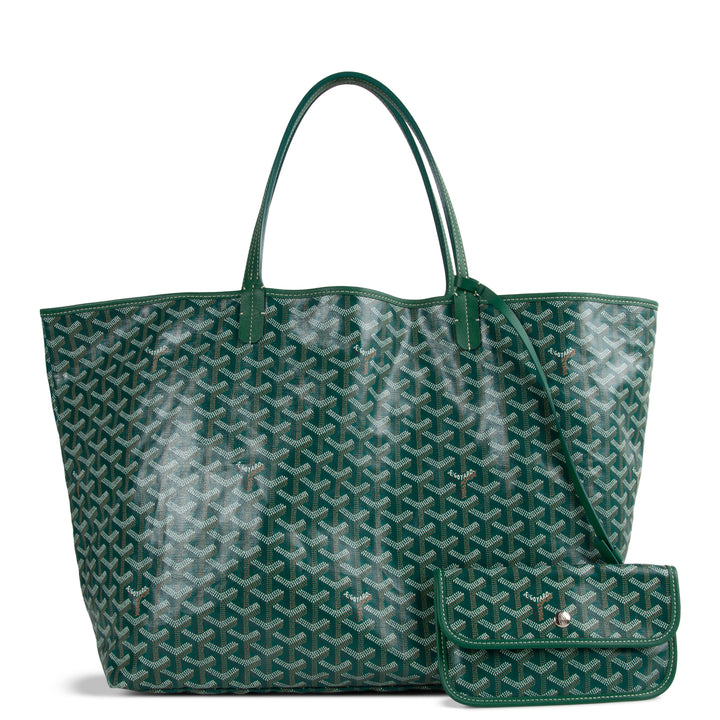 GOYARD Goyardine St. Louis Tote GM w/ Pouch - Green