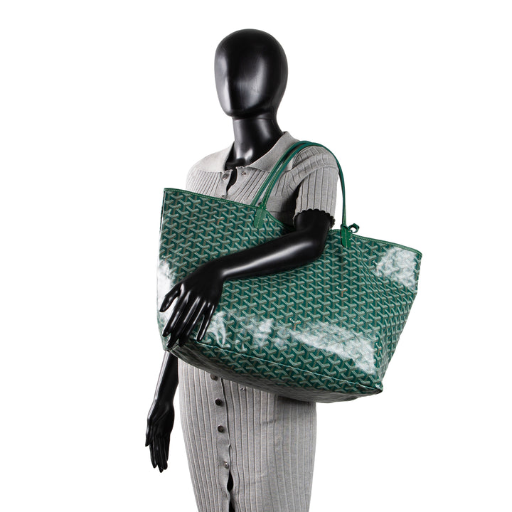 GOYARD Goyardine St. Louis Tote GM w/ Pouch - Green