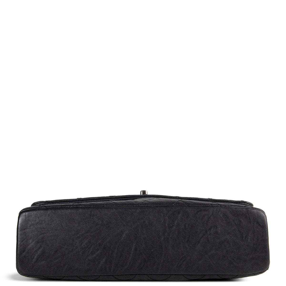Chanel Goatskin Crinkle Leather Flap Bag - Black