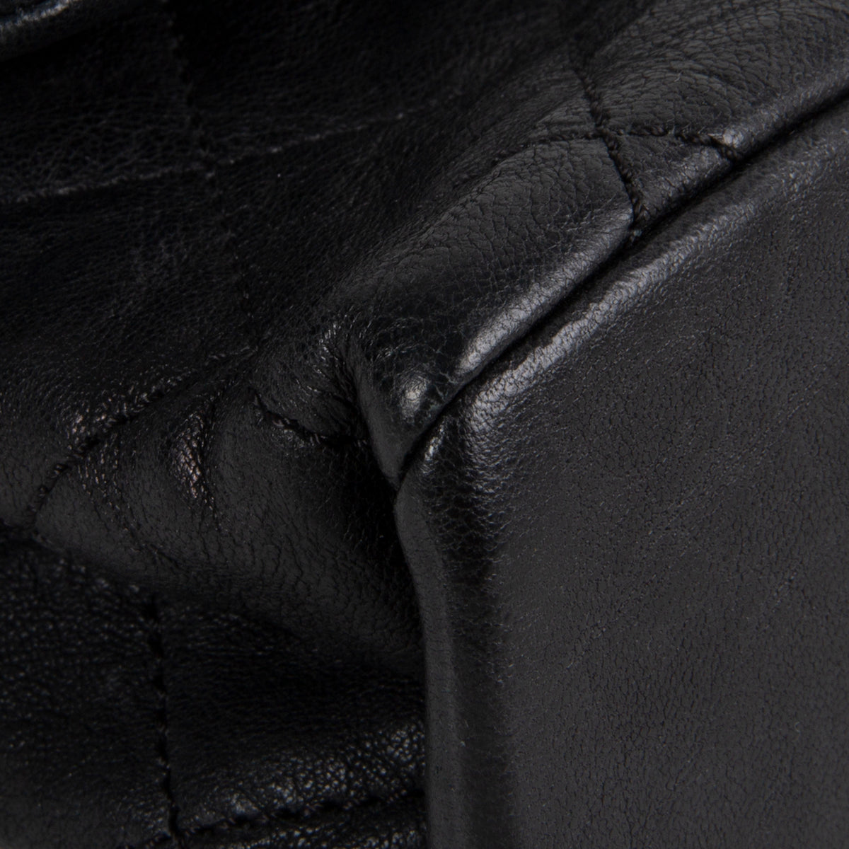 Chanel Goatskin Crinkle Leather Flap Bag - Black