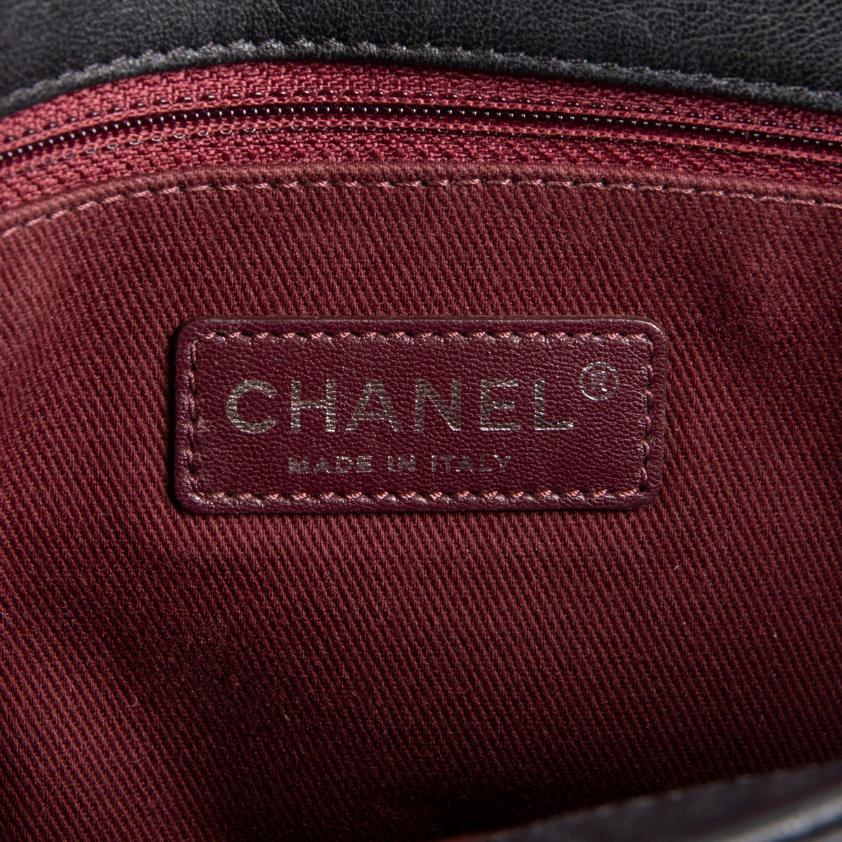 Chanel Goatskin Crinkle Leather Flap Bag - Black