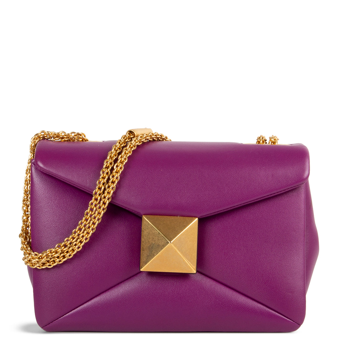 VALENTINO One Stud Chain Bag - Purple