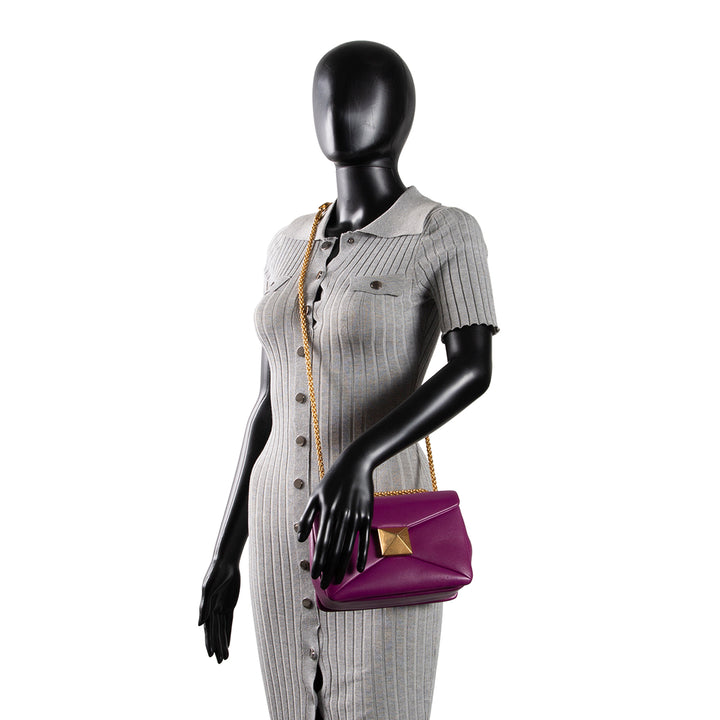 VALENTINO One Stud Chain Bag - Purple