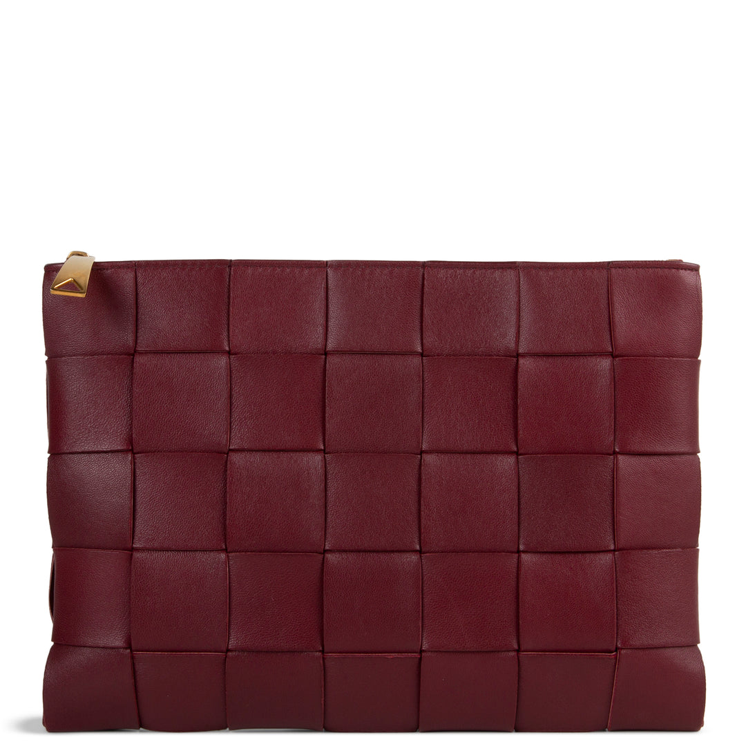 BOTTEGA VENETA Intrecciato Pouch - Burgundy