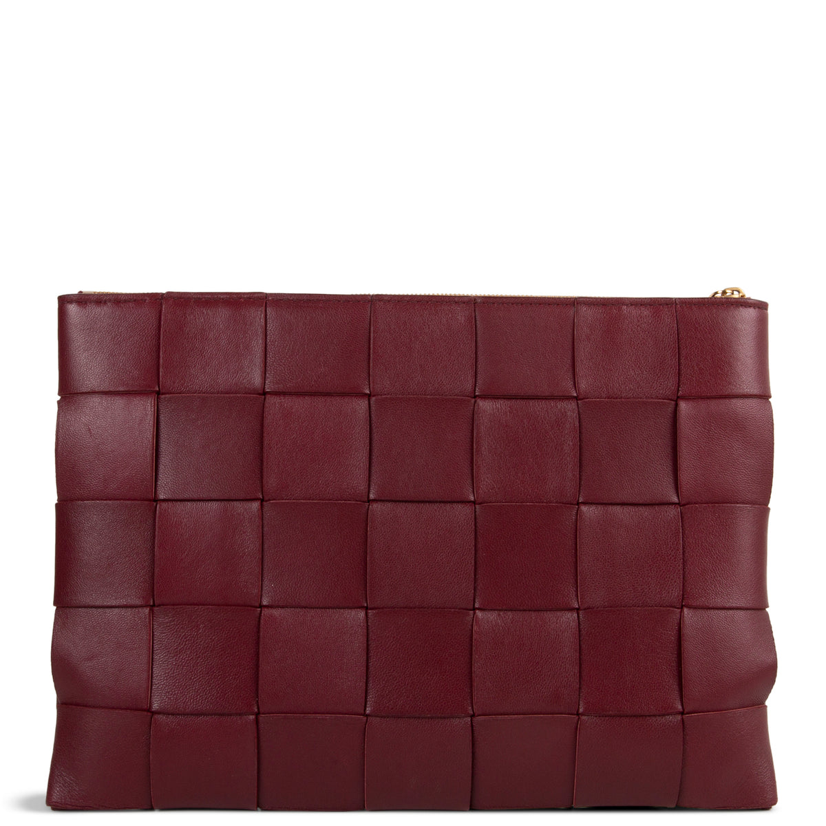 BOTTEGA VENETA Intrecciato Pouch - Burgundy