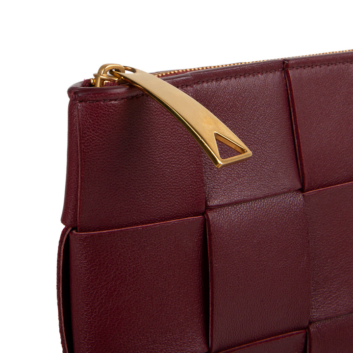 BOTTEGA VENETA Intrecciato Pouch - Burgundy