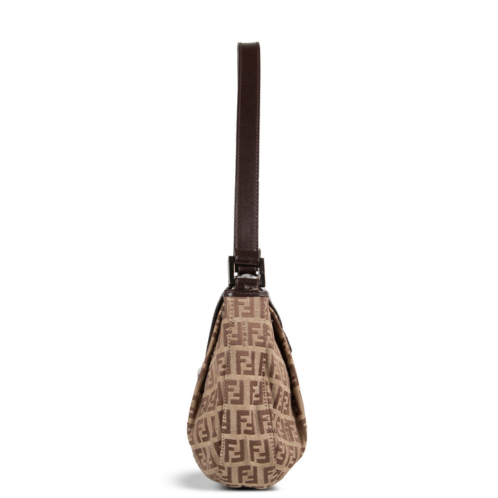 FENDI Zucchino Shoulder Bag - Brown/Tan
