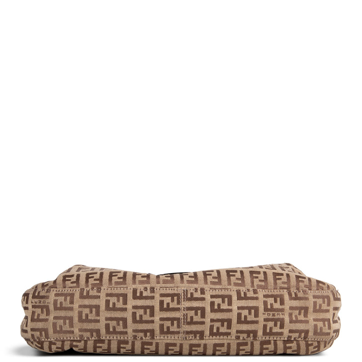 FENDI Zucchino Shoulder Bag - Brown/Tan