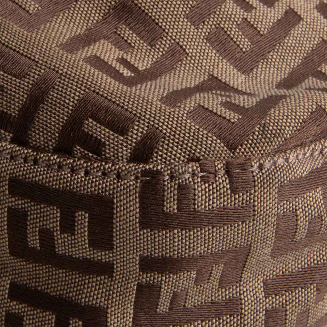 FENDI Zucchino Shoulder Bag - Brown/Tan