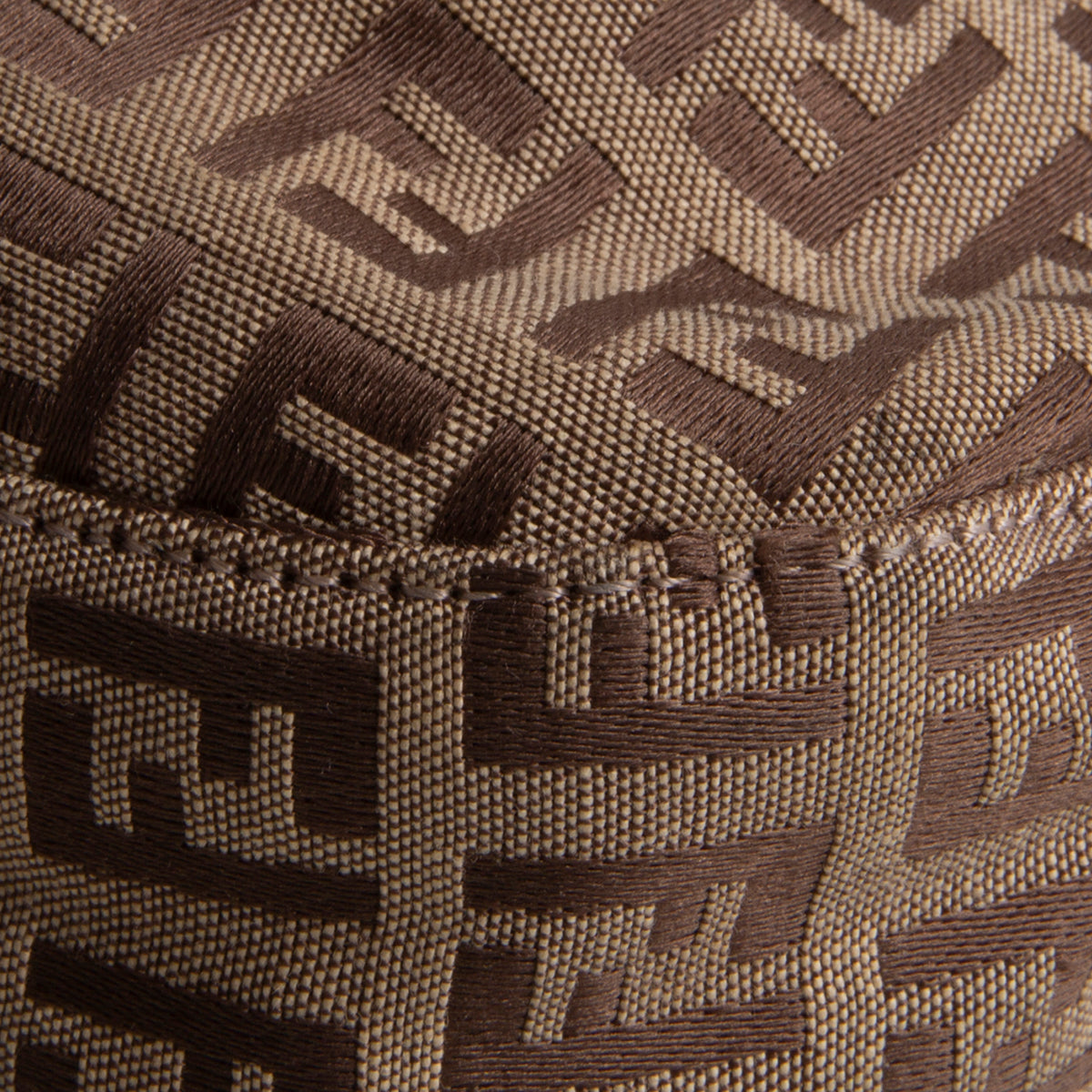FENDI Zucchino Shoulder Bag - Brown/Tan