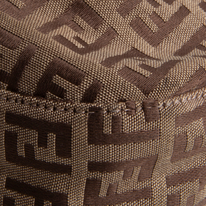 FENDI Zucchino Shoulder Bag - Brown/Tan
