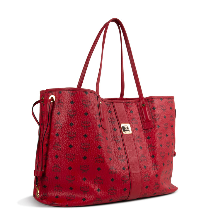 MCM Visetos Liz Tote w/ Pouch - Red