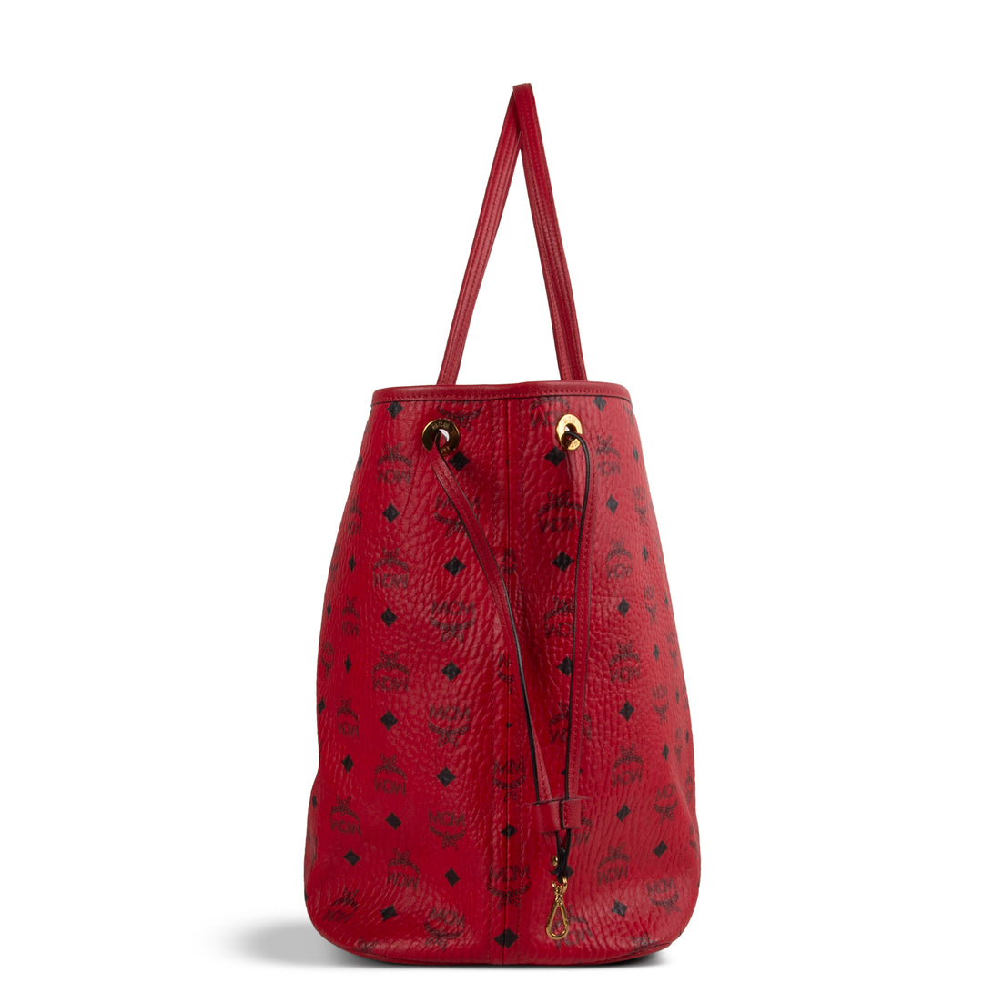 MCM Visetos Liz Tote w/ Pouch - Red