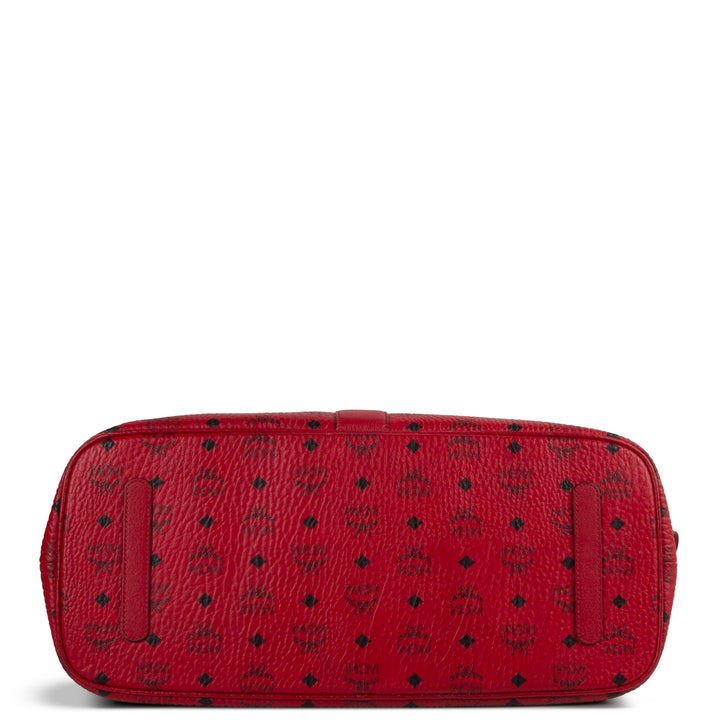 MCM Visetos Liz Tote w/ Pouch - Red