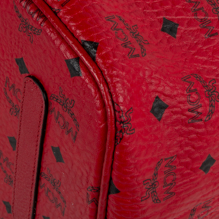 MCM Visetos Liz Tote w/ Pouch - Red