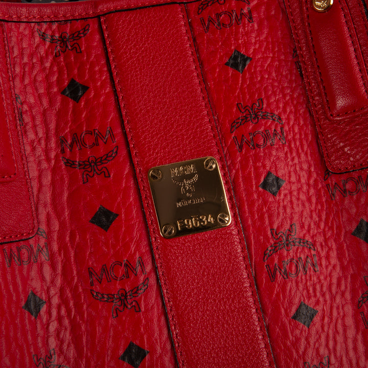 MCM Visetos Liz Tote w/ Pouch - Red