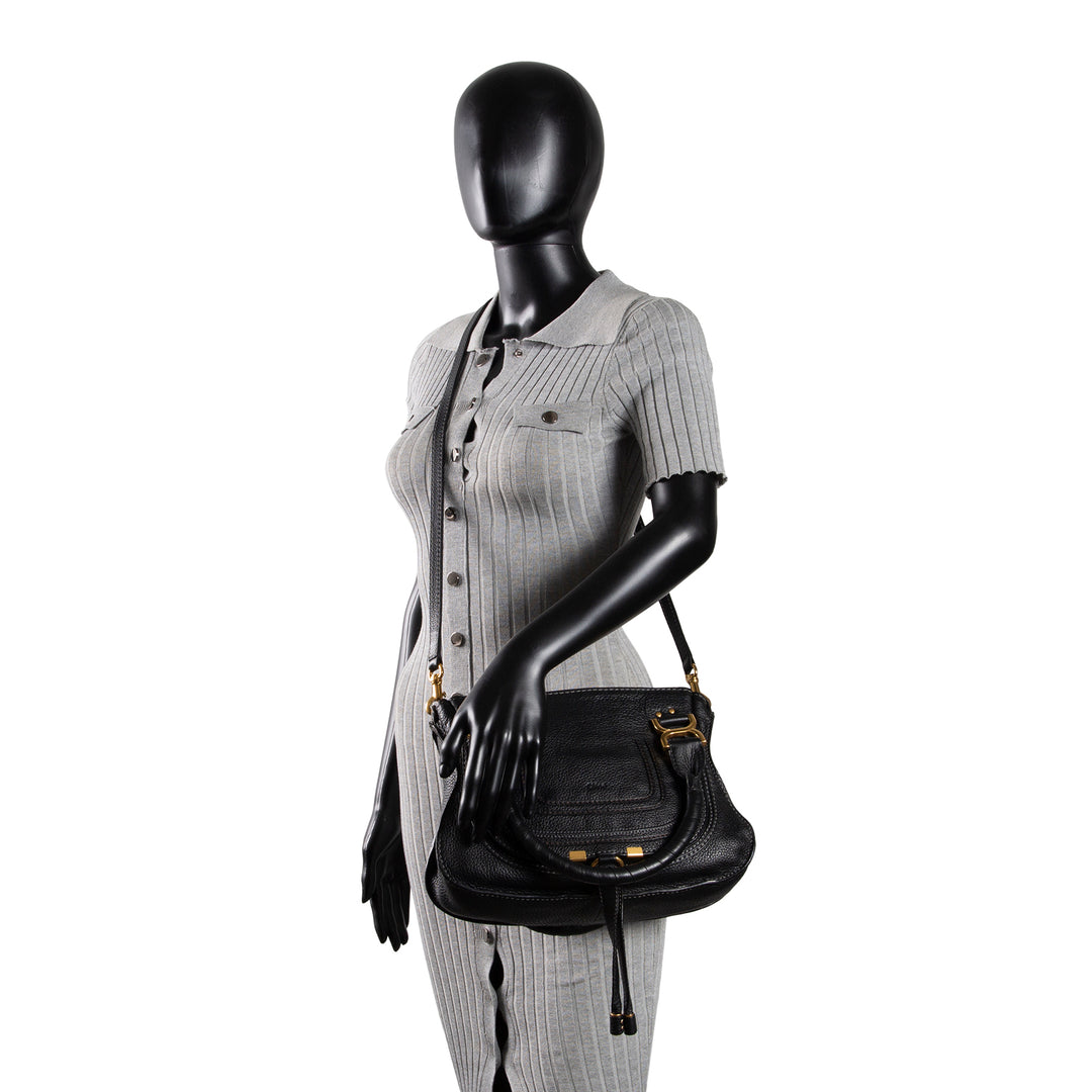 CHLOE Small Marcie Satchel - Black