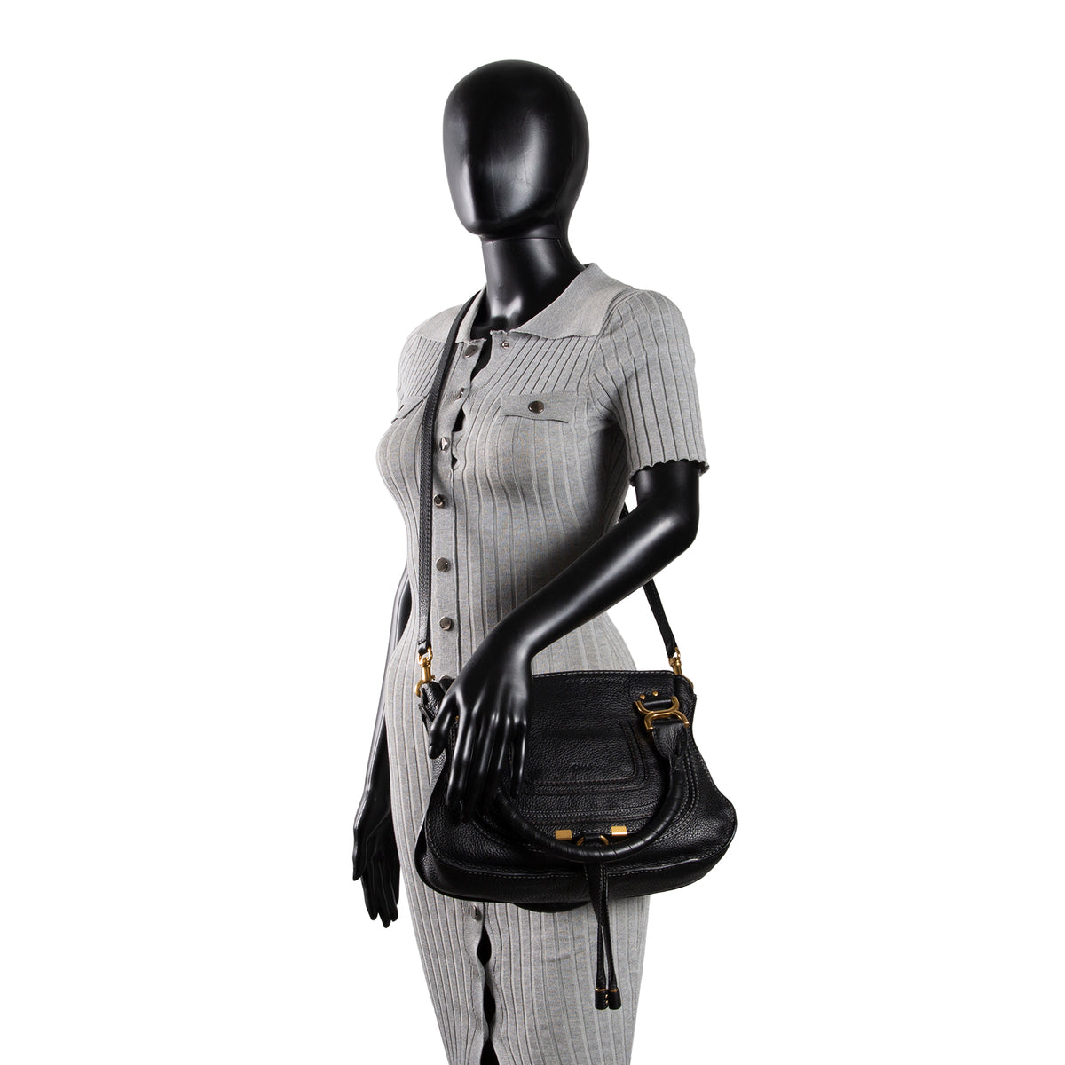 CHLOE Small Marcie Satchel - Black