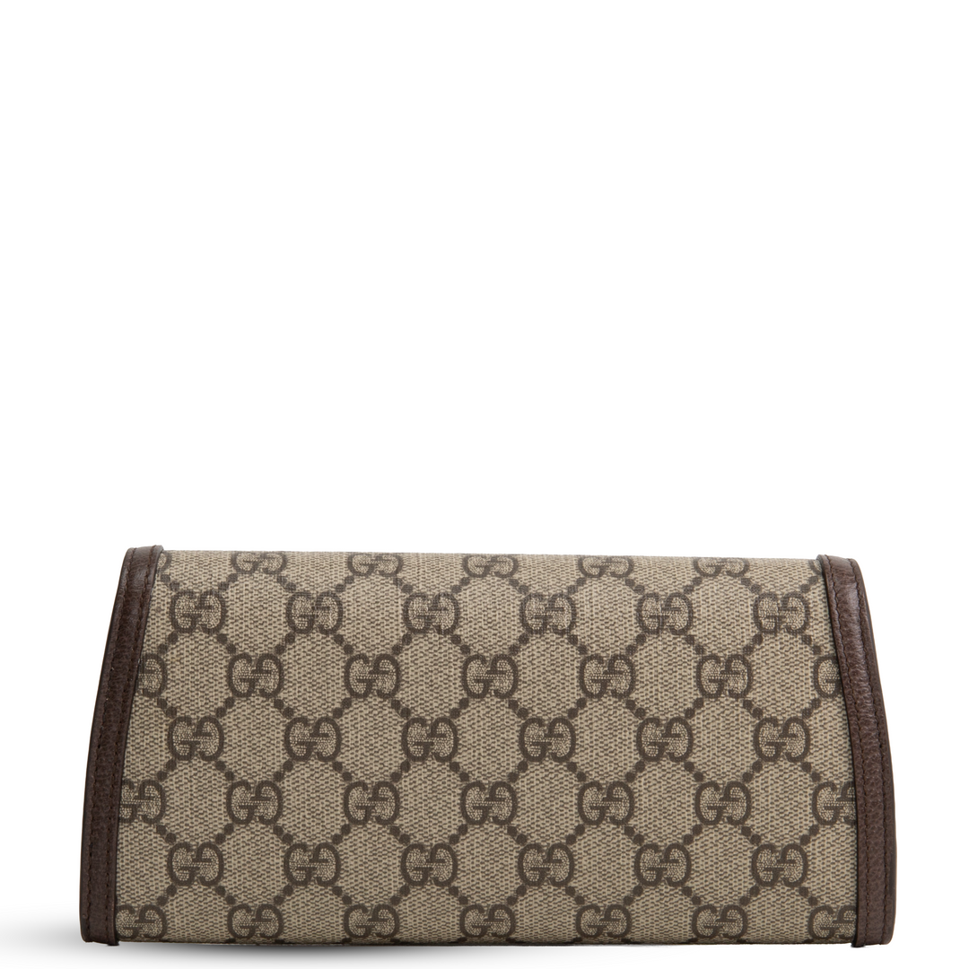 GUCCI GG Supreme Blondie Continental Chain Wallet - Beige & Ebony