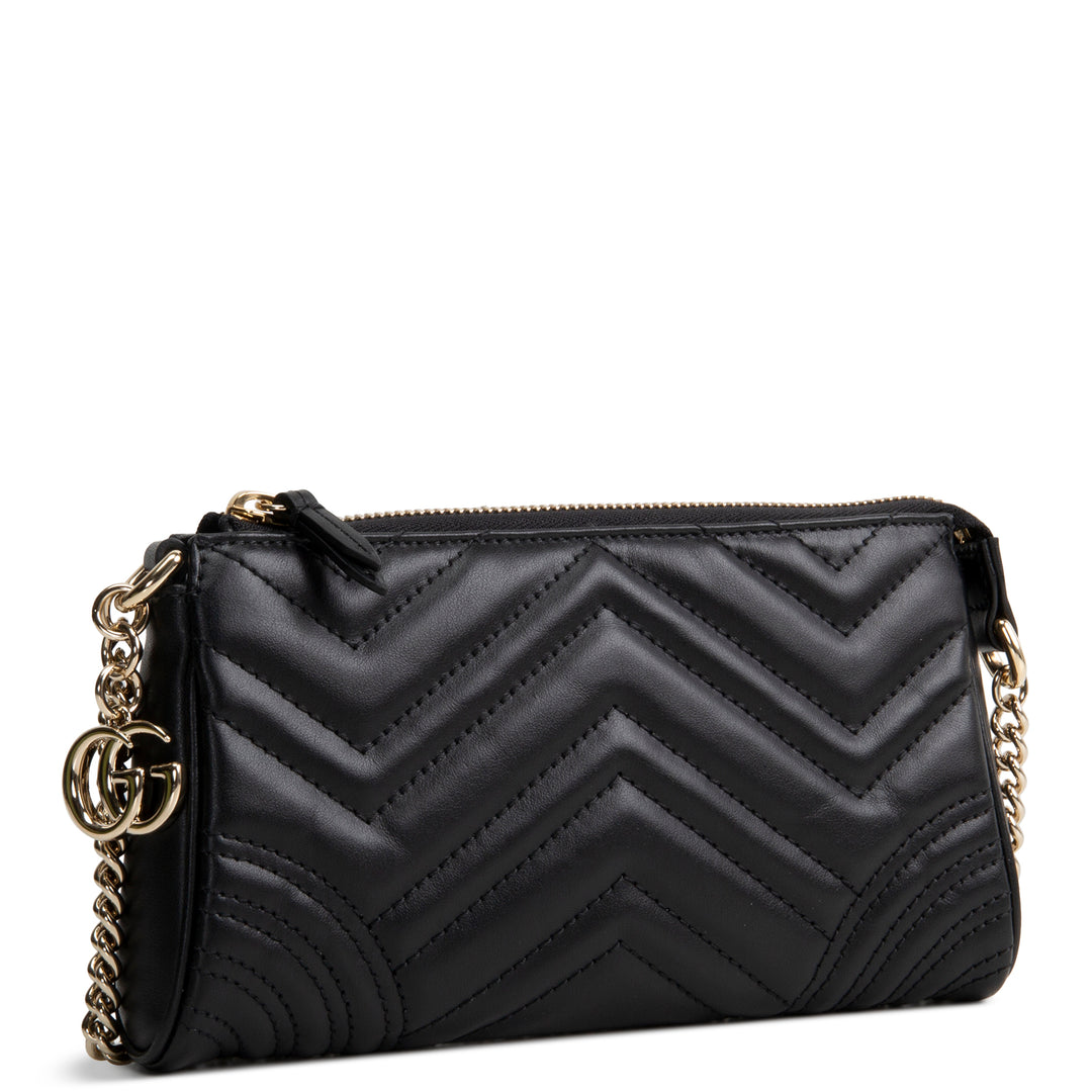 GUCCI Marmont Small Shoulder Bag Pochette - Black