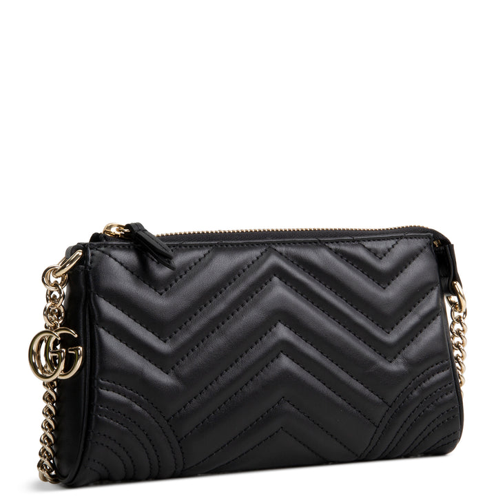 GUCCI Marmont Small Shoulder Bag Pochette - Black