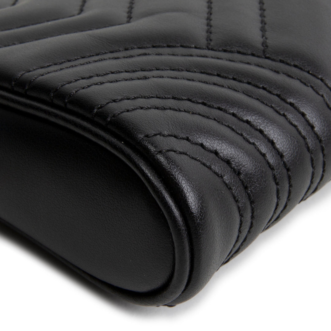 GUCCI Marmont Small Shoulder Bag Pochette - Black