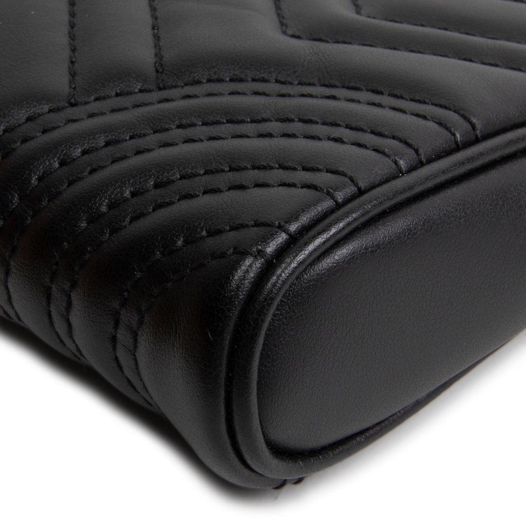 GUCCI Marmont Small Shoulder Bag Pochette - Black