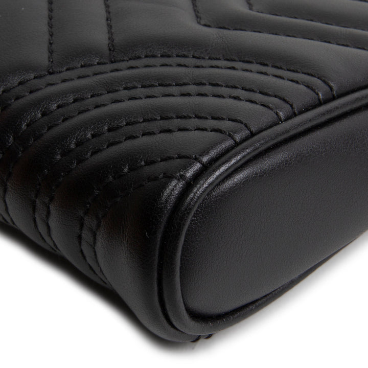 GUCCI Marmont Small Shoulder Bag Pochette - Black