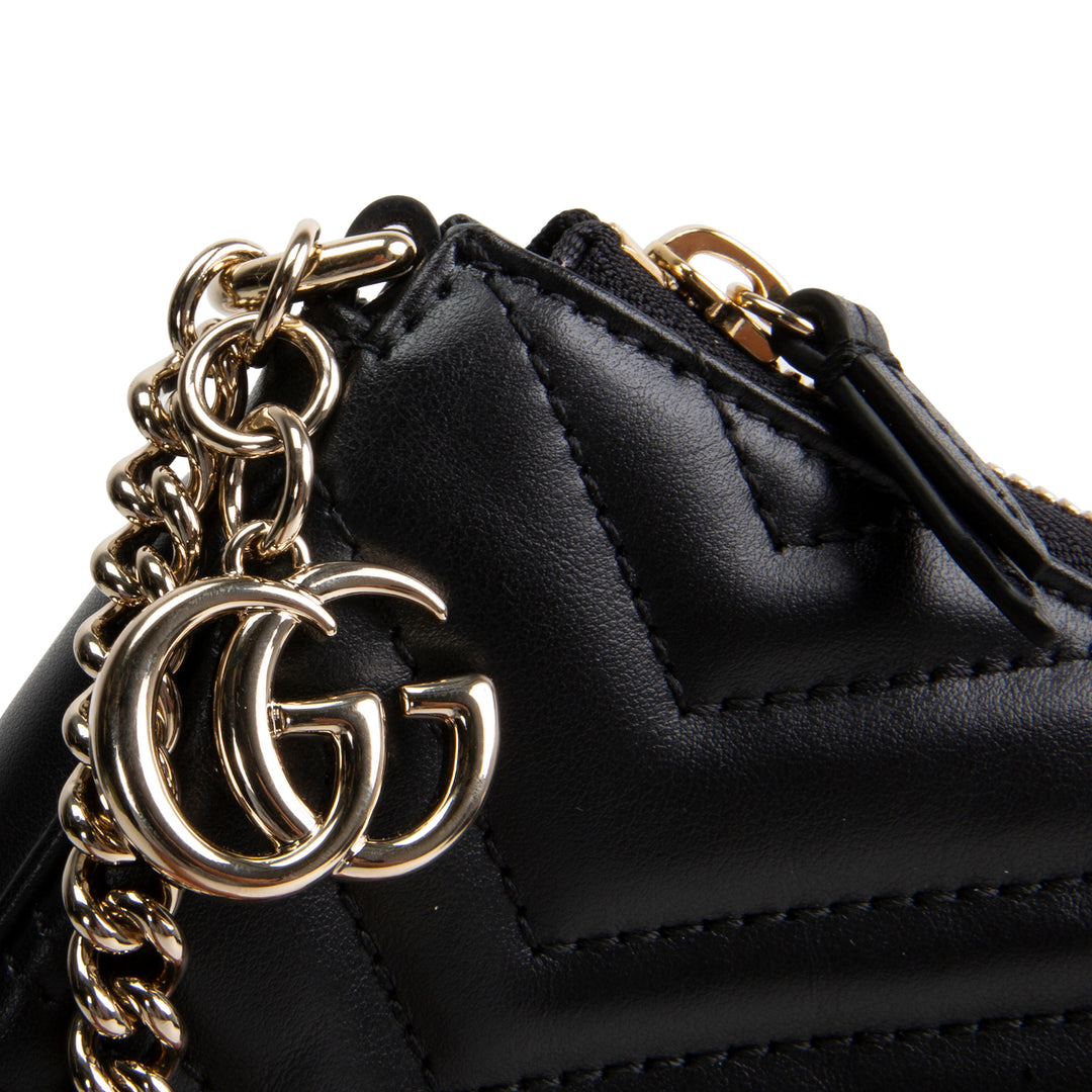 GUCCI Marmont Small Shoulder Bag Pochette - Black