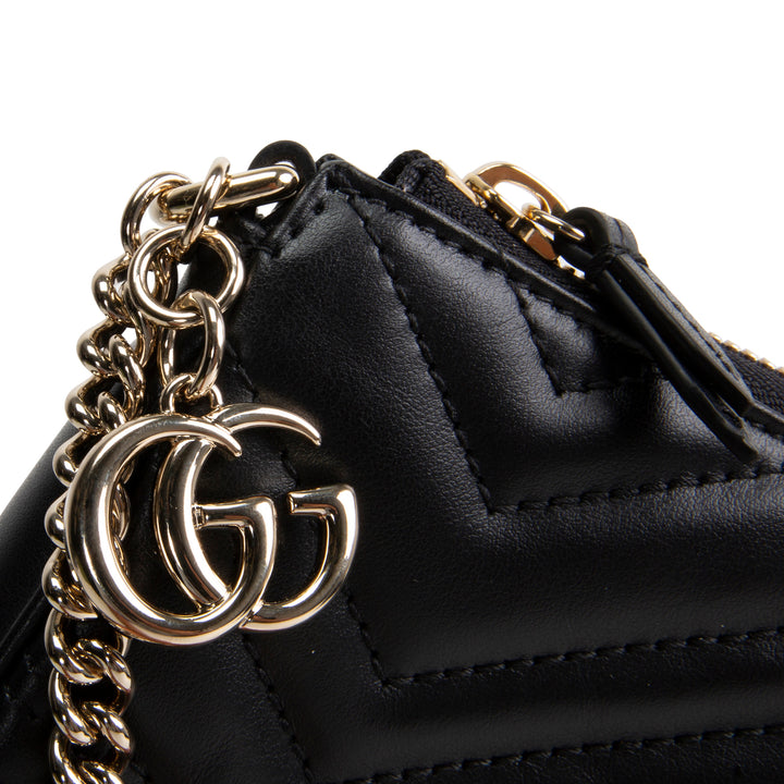 GUCCI Marmont Small Shoulder Bag Pochette - Black