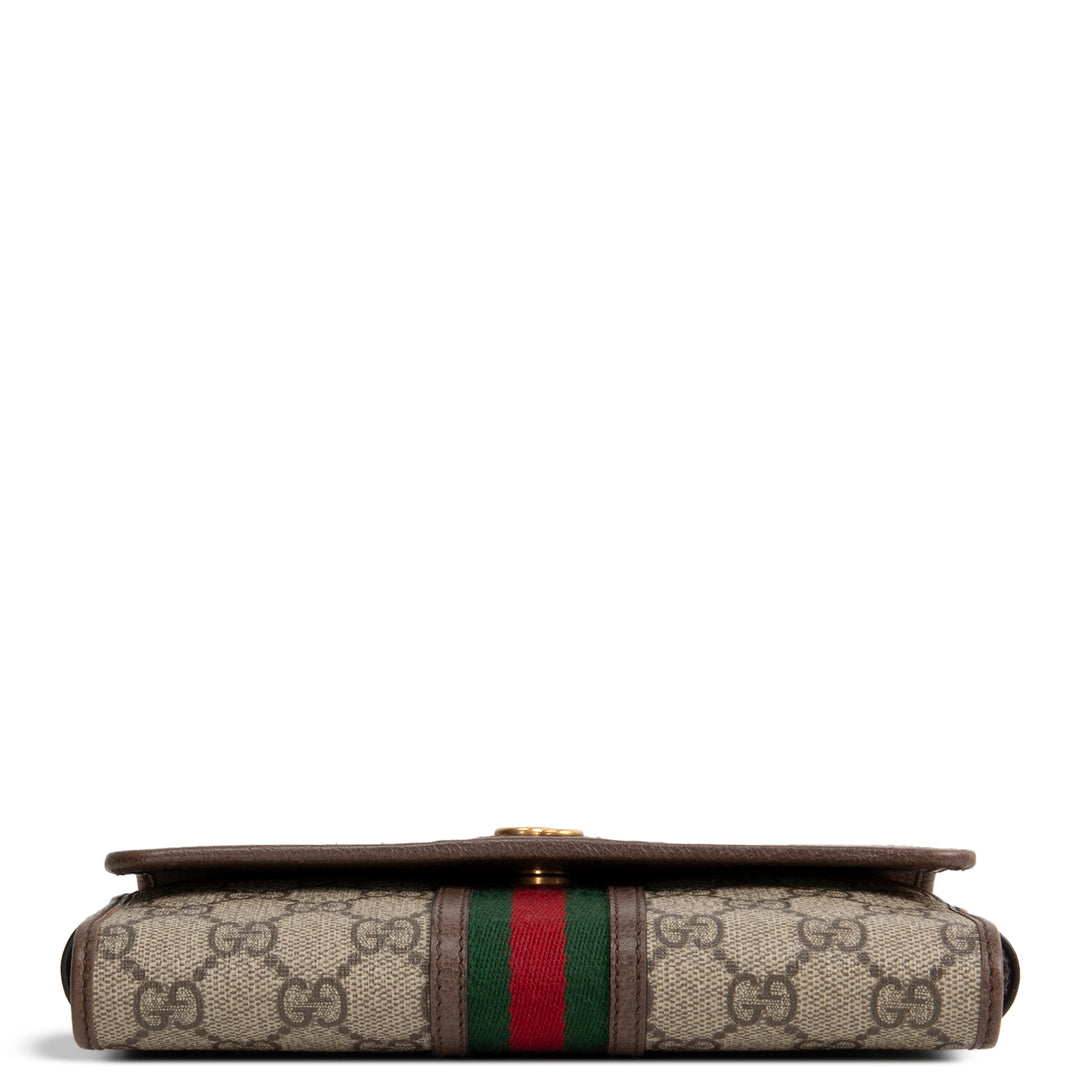 GUCCI GG Supreme Web Ophidia Crossbody Wallet