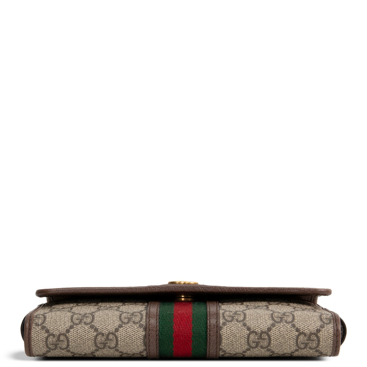GUCCI GG Supreme Web Ophidia Crossbody Wallet