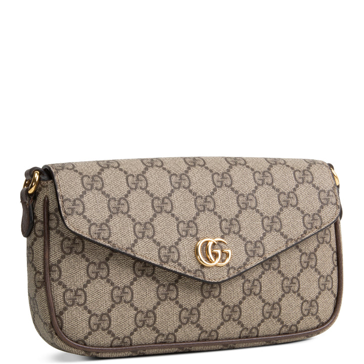 GUCCI GG Supreme Mini Ophidia Envelope Shoulder Bag