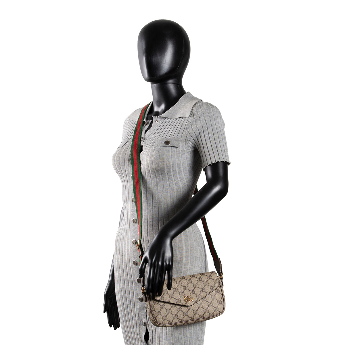 GUCCI GG Supreme Mini Ophidia Envelope Shoulder Bag