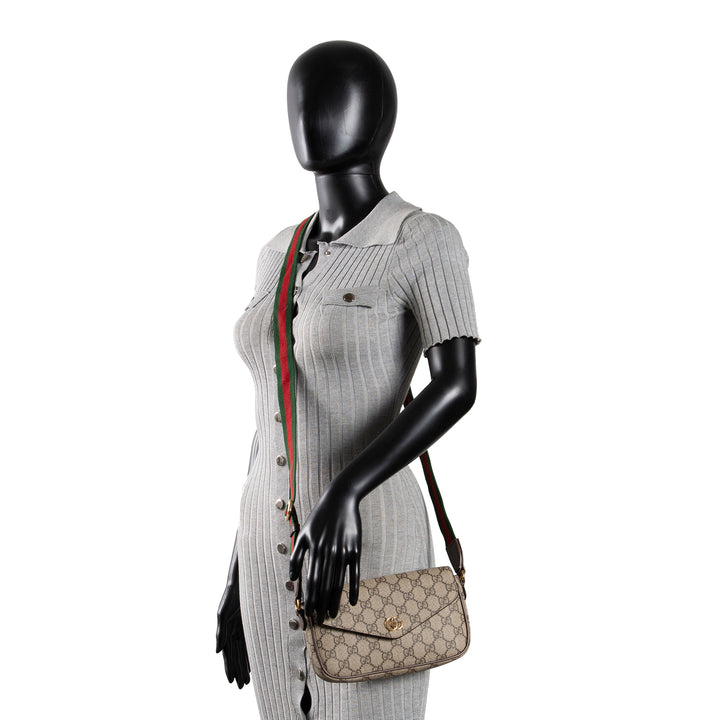 GUCCI GG Supreme Mini Ophidia Envelope Shoulder Bag