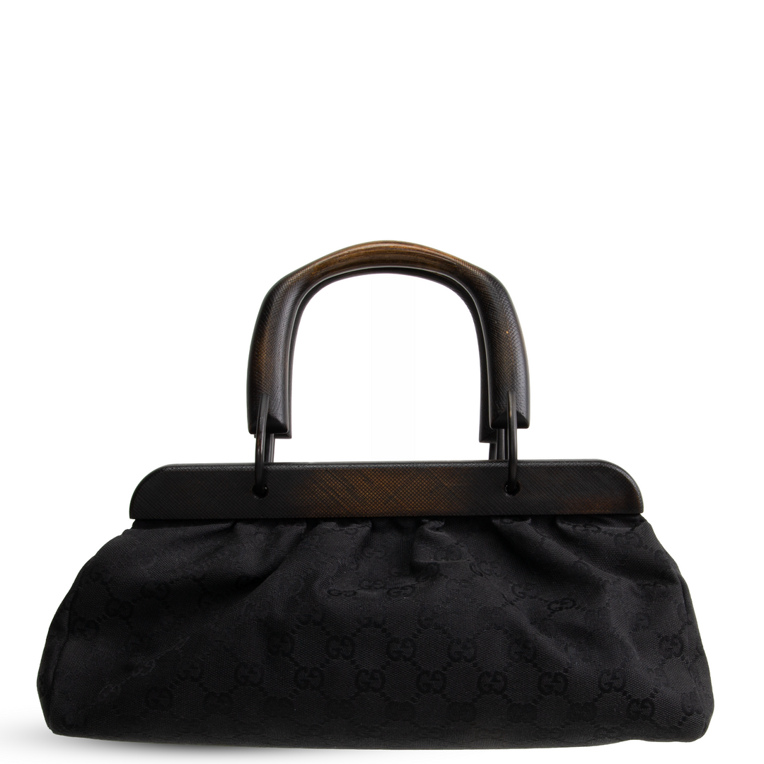GUCCI GG Canvas Wood Frame Doctor Bag