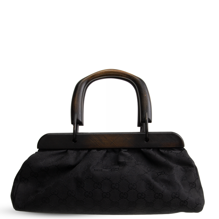 GUCCI GG Canvas Wood Frame Doctor Bag