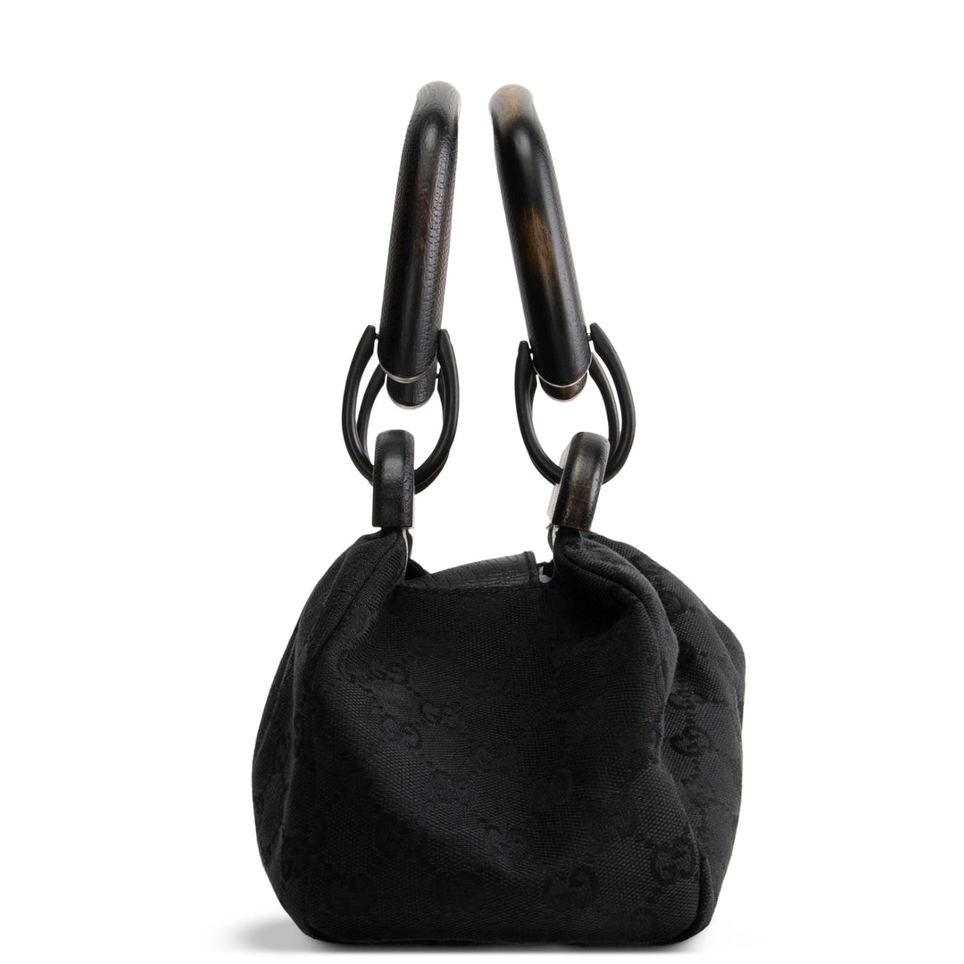 GUCCI GG Canvas Wood Frame Doctor Bag