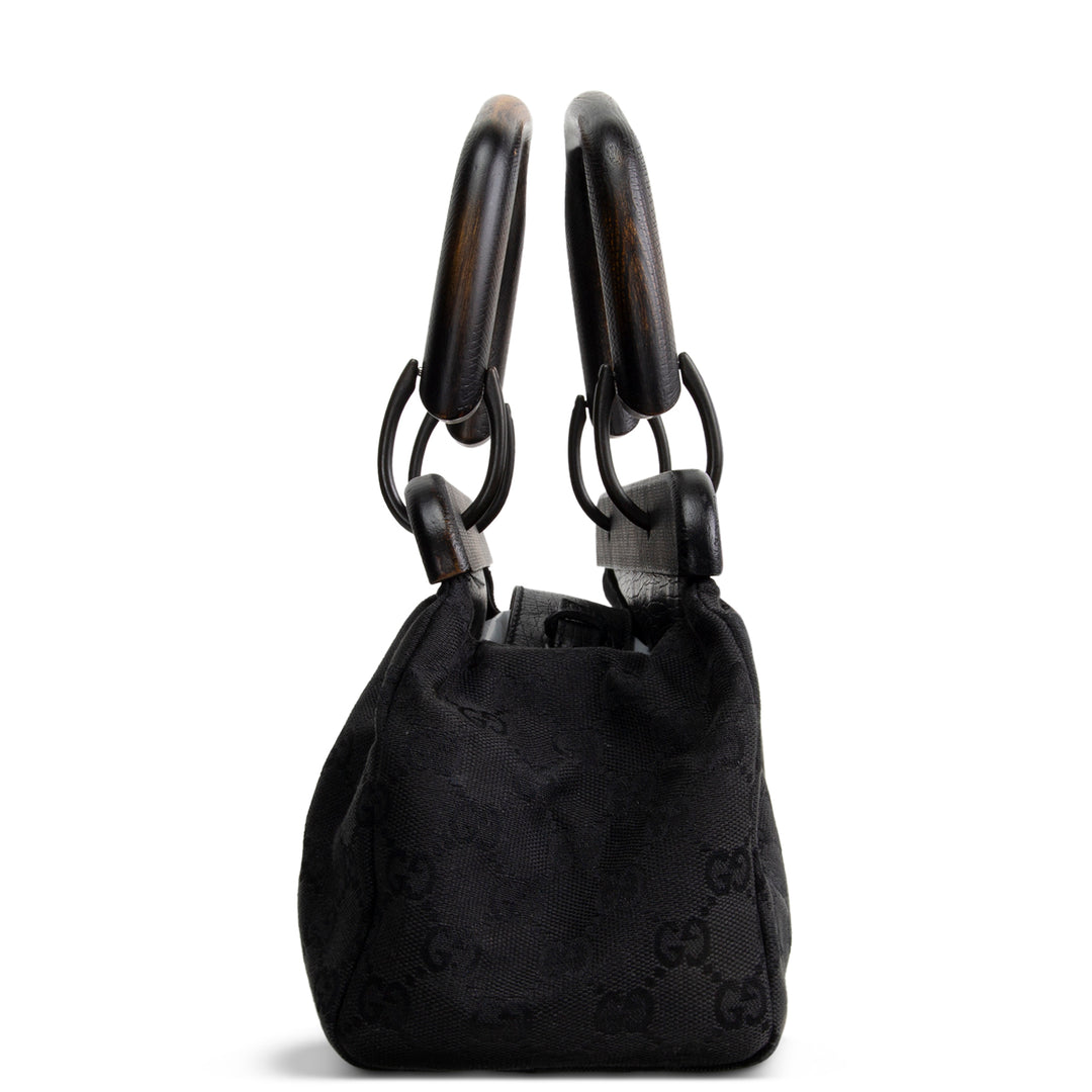 GUCCI GG Canvas Wood Frame Doctor Bag