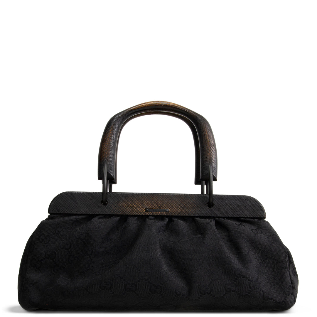 GUCCI GG Canvas Wood Frame Doctor Bag