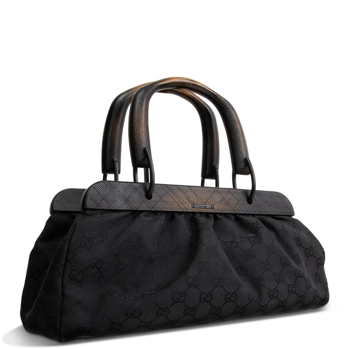 GUCCI GG Canvas Wood Frame Doctor Bag