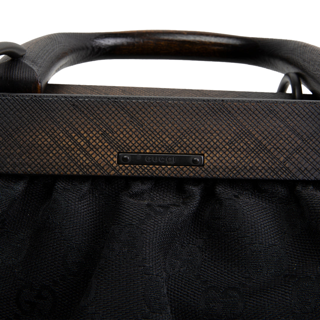 GUCCI GG Canvas Wood Frame Doctor Bag