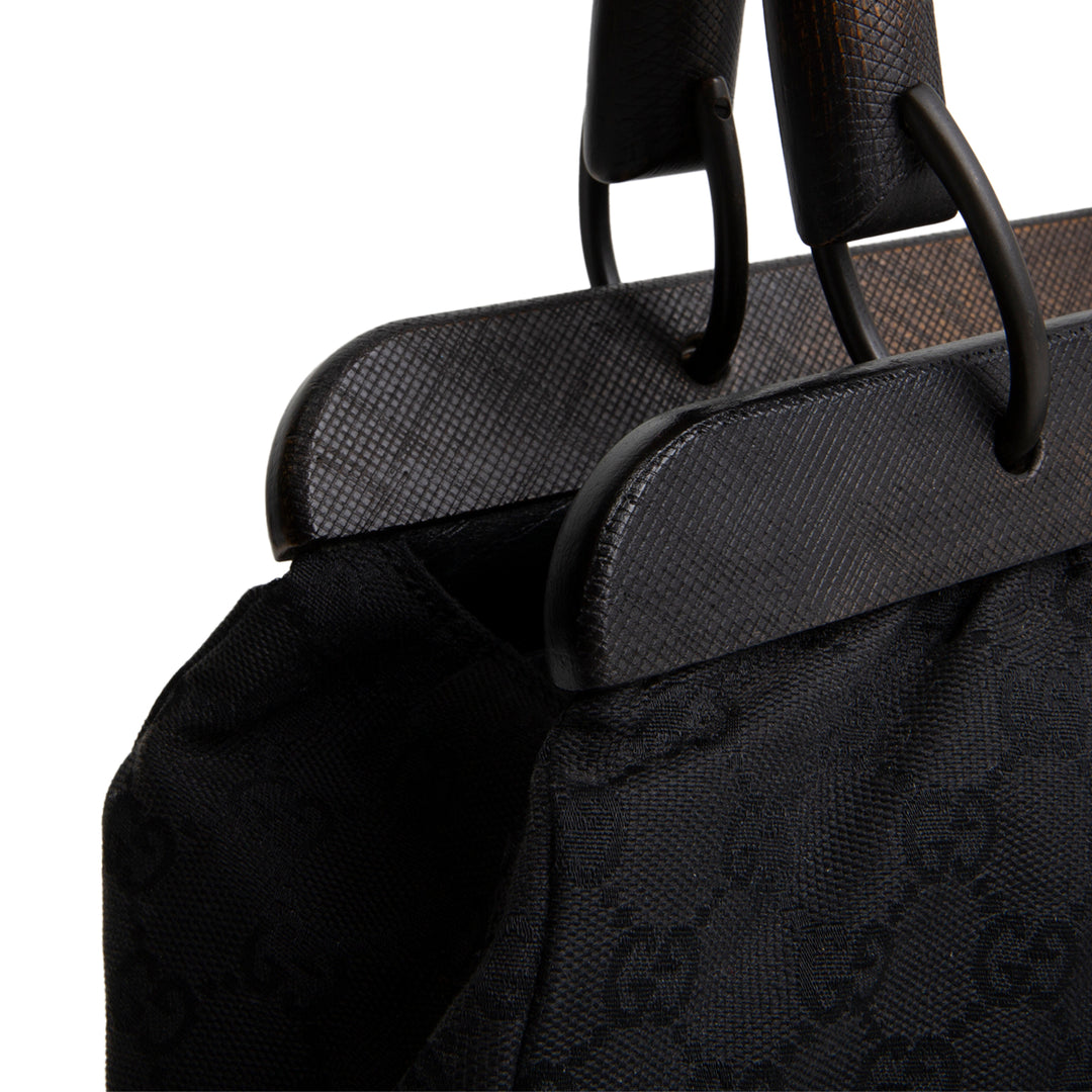 GUCCI GG Canvas Wood Frame Doctor Bag